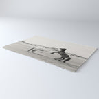 Wild Horses 4 - Black and White Rug Gallery Image 3