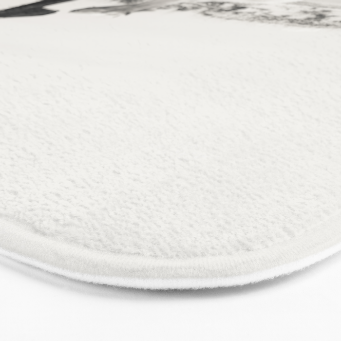 Wild Horses 4 - Black and White Bath Mat Gallery Image 3