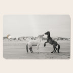 Wild Horses 4 - Black and White Cutting Board Gallery Image 1