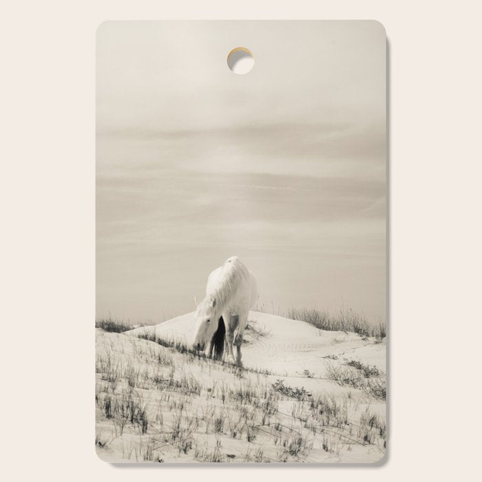 Wild Horses 7 - Black and White Cutting Board Gallery Image 1