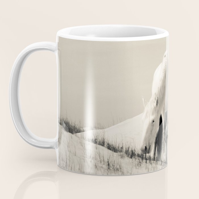 Wild Horses 7 - Black and White Coffee Mug Gallery Image 3