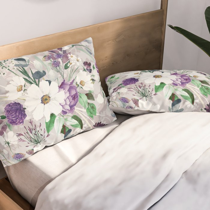 Lush lilac garden Pillow Sham Gallery Image 2