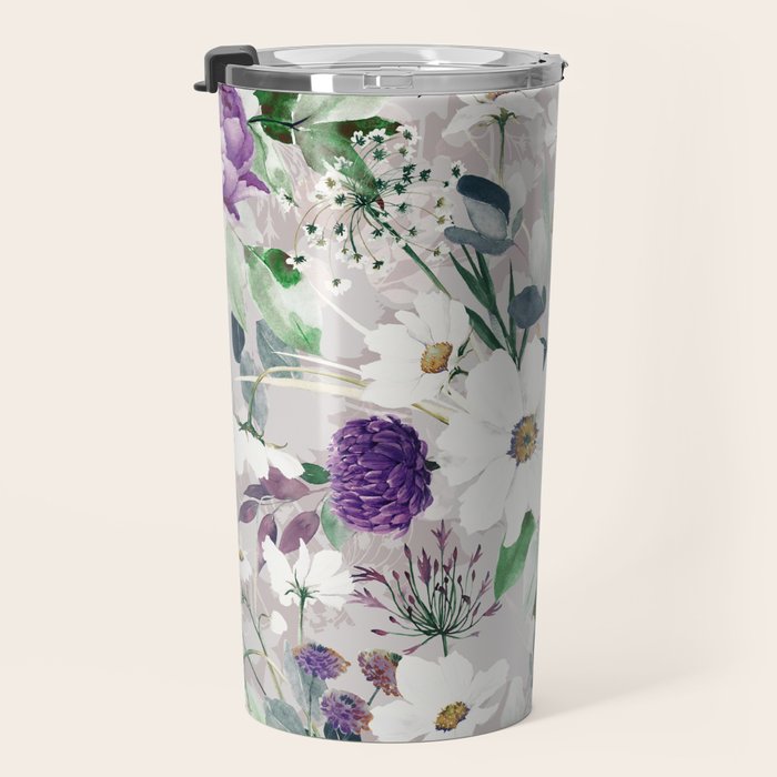 Lush lilac garden Travel Mug Gallery Image 3