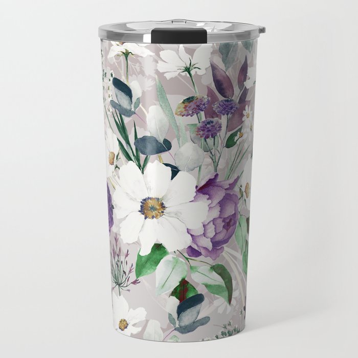 Lush lilac garden Travel Mug Gallery Image 1