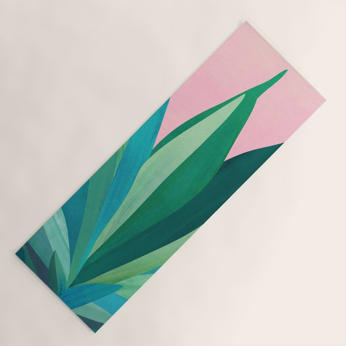 Spring Cactus With Pink Sky / Desert Series Yoga Mat Gallery Image 1