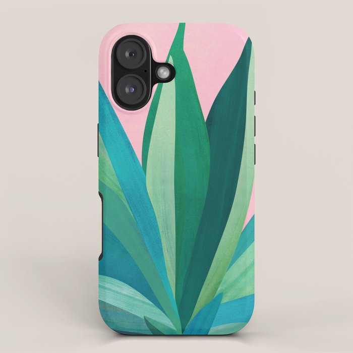 Spring Cactus With Pink Sky / Desert Series iPhone Case Gallery Image 1