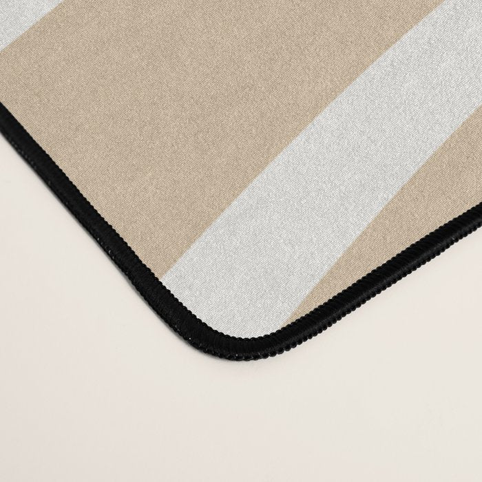 Wavy Stripes XLIII - Neutral Tan Desk Mat Gallery Image 4