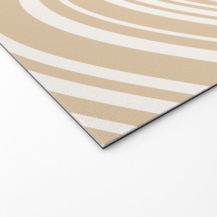 Wavy Stripes XLIII - Neutral Tan Welcome Mat Gallery Image 2