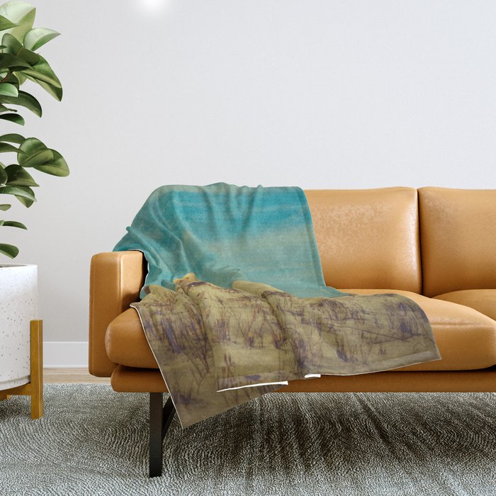 Wild Horses 7 - Color Throw Blanket Gallery Image 1