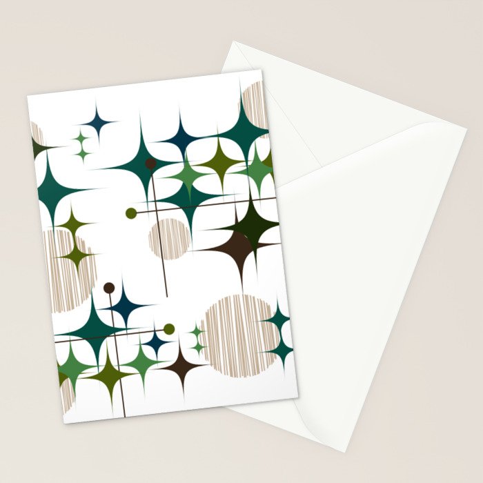 Starbursts and Globes 1A Stationery Card Gallery Image 2