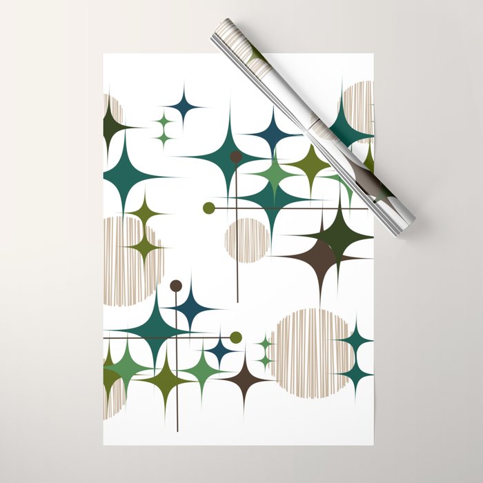 Starbursts and Globes 1A Wrapping Paper Gallery Image 1