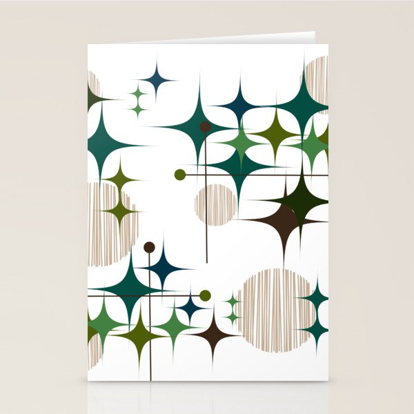Starbursts and Globes 1A Stationery Card Gallery Image 1