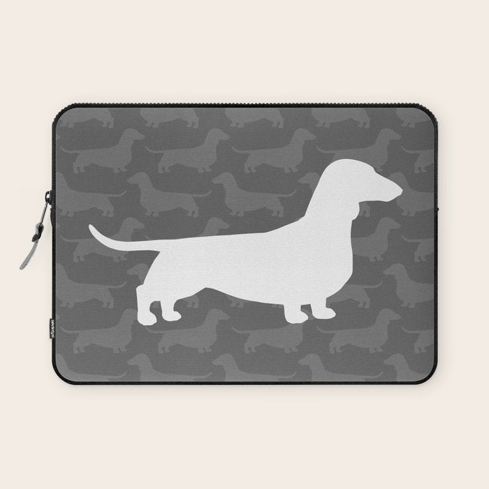 Dachshund Silhouette(s) Wiener Dog Laptop Sleeve Gallery Image 1