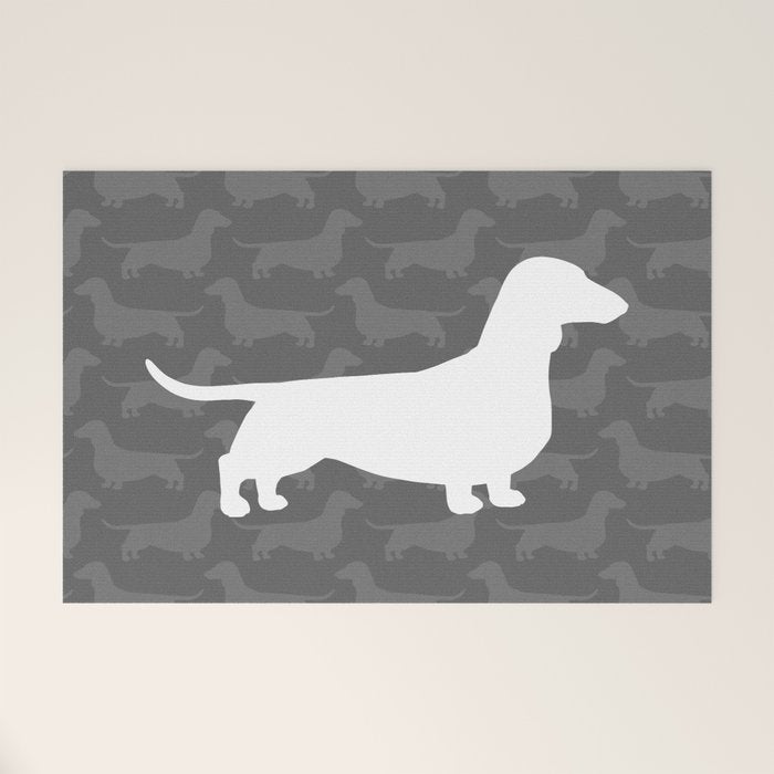 Dachshund Silhouette(s) Wiener Dog Welcome Mat Gallery Image 1