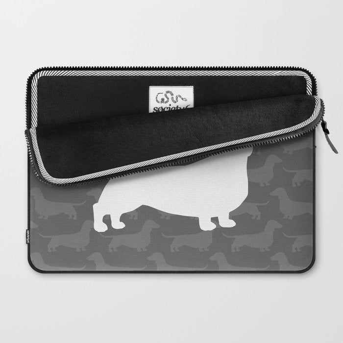Dachshund Silhouette(s) Wiener Dog Laptop Sleeve Gallery Image 2