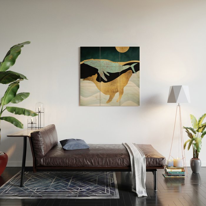 Whale Song Wood Wall Art Gallery Image 2