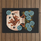 Tiger Vase Bouquet Outdoor Rug Gallery Image 1