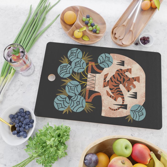 Tiger Vase Bouquet Cutting Board Gallery Image 2