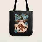 Tiger Vase Bouquet Tote Bag Gallery Image 1