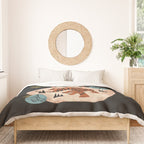Tiger Vase Bouquet Duvet Cover Gallery Image 3