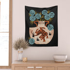 Tiger Vase Bouquet Wall Tapestry Gallery Image 2