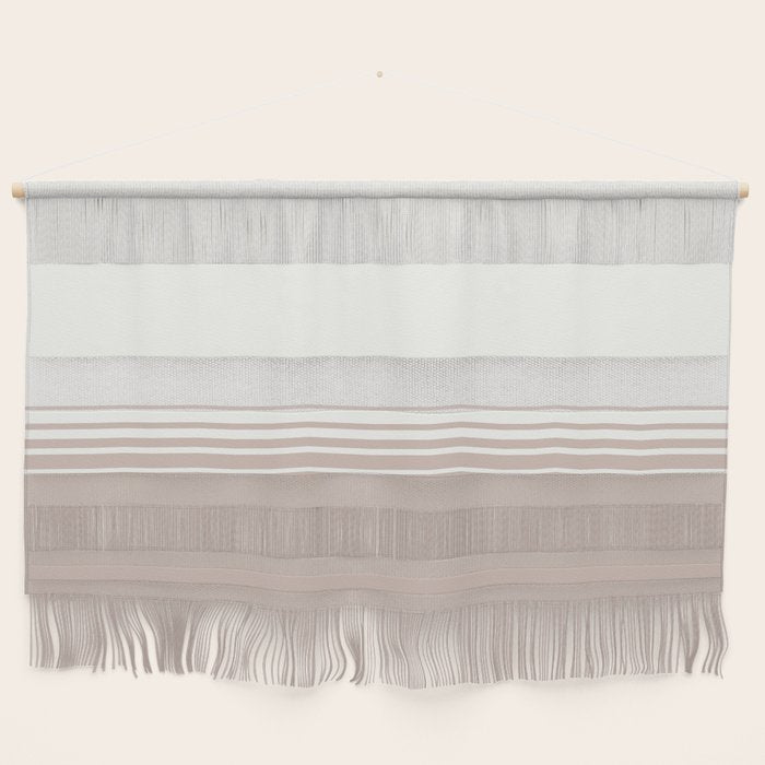 Retro Neutral Minimalist Stripes Wall Hanging Gallery Image 1