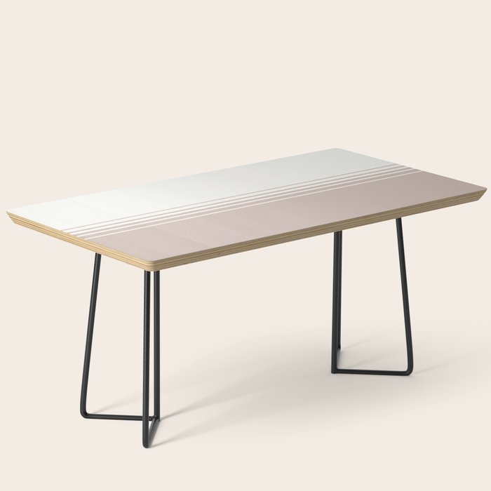 Retro Neutral Minimalist Stripes Coffee Table Gallery Image 1