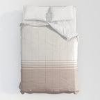 Retro Neutral Minimalist Stripes Comforter Gallery Image 6