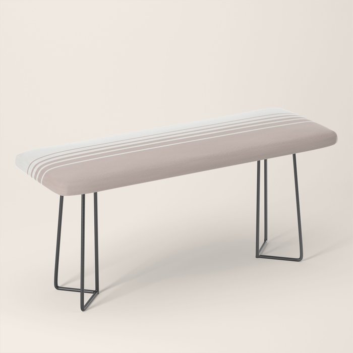 Retro Neutral Minimalist Stripes Bench Gallery Image 1