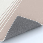 Retro Neutral Minimalist Stripes Rug Gallery Image 4