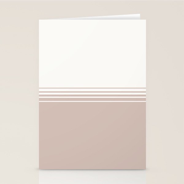 Retro Neutral Minimalist Stripes Stationery Card Gallery Image 2