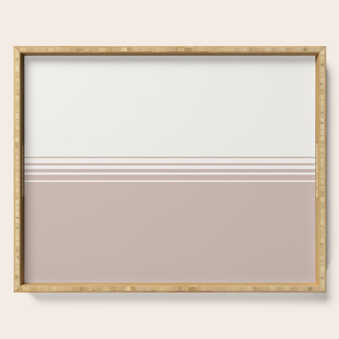 Retro Neutral Minimalist Stripes Serving Tray Gallery Image 1
