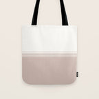 Retro Neutral Minimalist Stripes Tote Bag Gallery Image 1
