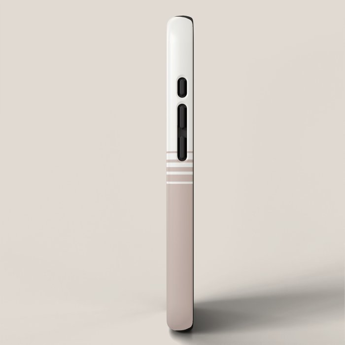 Retro Neutral Minimalist Stripes iPhone Case Gallery Image 2