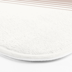 Retro Neutral Minimalist Stripes Bath Mat Gallery Image 3