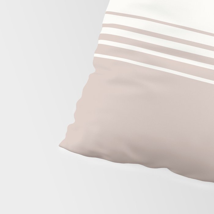 Retro Neutral Minimalist Stripes Pillow Sham Gallery Image 4
