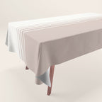 Retro Neutral Minimalist Stripes Tablecloth Gallery Image 1