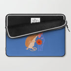 Meadow Mouse and Cosmos Blooms Laptop Sleeve Gallery Image 2