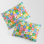 Colorful back to school geometric mosaic pattern Pillow Sham Gallery Image 3