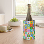 Colorful back to school geometric mosaic pattern Wine Chiller Gallery Image 4