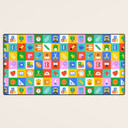 Colorful back to school geometric mosaic pattern Desk Mat Gallery Image 3