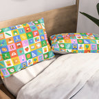 Colorful back to school geometric mosaic pattern Pillow Sham Gallery Image 2