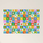 Colorful back to school geometric mosaic pattern Welcome Mat Gallery Image 1