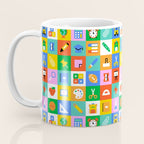 Colorful back to school geometric mosaic pattern Coffee Mug Gallery Image 3