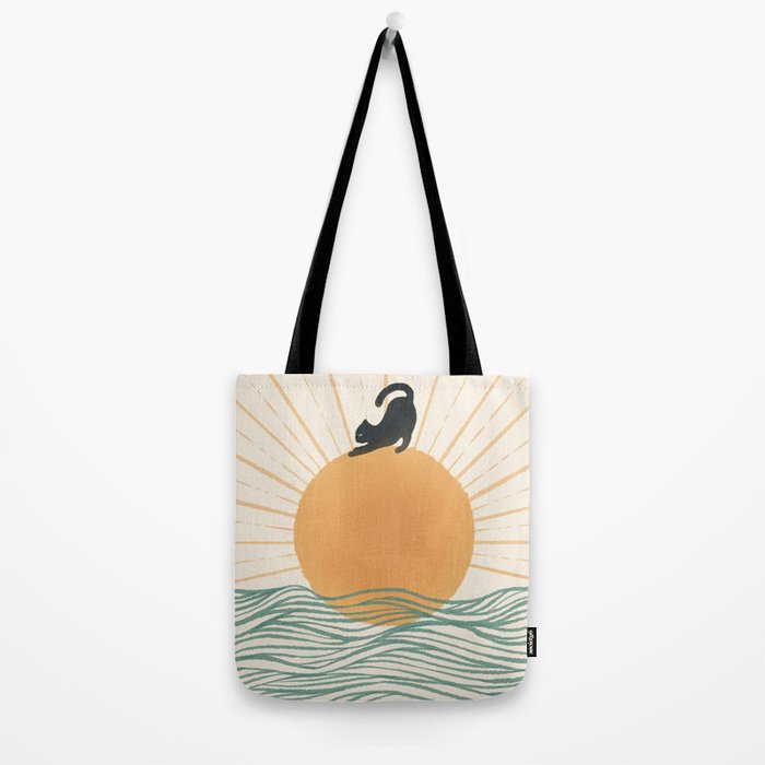 Good Morning Meow 7 Sunny Day Ocean  Tote Bag Gallery Image 2