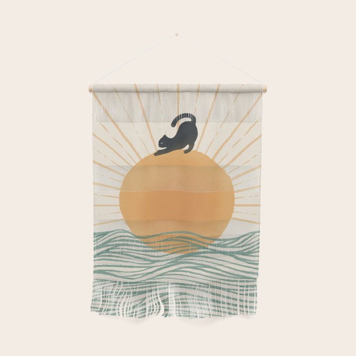 Good Morning Meow 7 Sunny Day Ocean  Wall Hanging Gallery Image 1