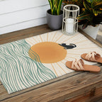 Good Morning Meow 7 Sunny Day Ocean  Outdoor Rug Gallery Image 2