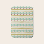 Chartreuse and Mint Green Modern Circles and Lines Bath Mat Gallery Image 1