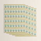 Chartreuse and Mint Green Modern Circles and Lines Wrapping Paper Gallery Image 3