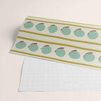 Chartreuse and Mint Green Modern Circles and Lines Wrapping Paper Gallery Image 2